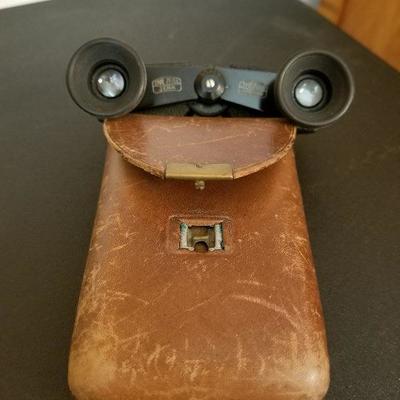 Lot # 19 - $60 Carl Zeiss Jena Binoculars with leather case 3 3/4