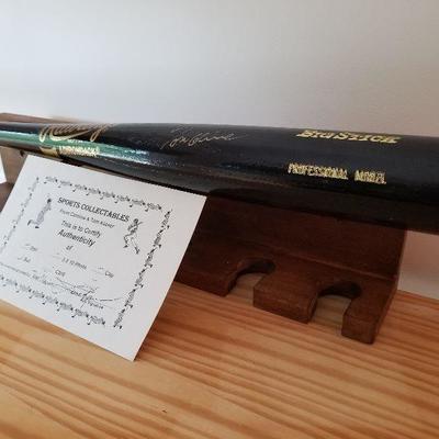 Lot # 181 - $110 Autographed Tom Glavine Baseball Bat with COA  
