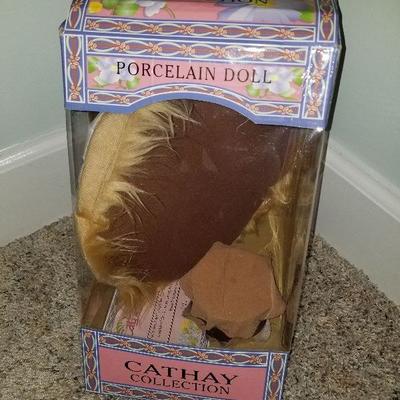 Pic of Box for the Indian Doll in LOT # 67 Cathay Collection Porcelain Doll  
