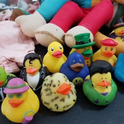 Close up pic of Rubber Ducks for previous pic Lot # 105  