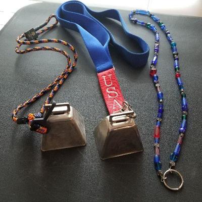 Lot # 90 - $7 Cowbells with nice Lanyards