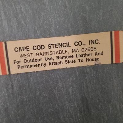 Welcome Sign Cape Cod Stencil Co (Back picture) Lot # 125  