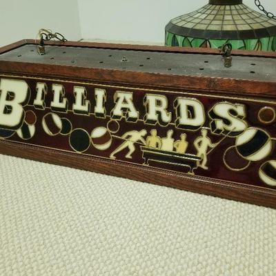 Lot # 115 - $175 Billiard Light (Has Red Glow when lit up) 