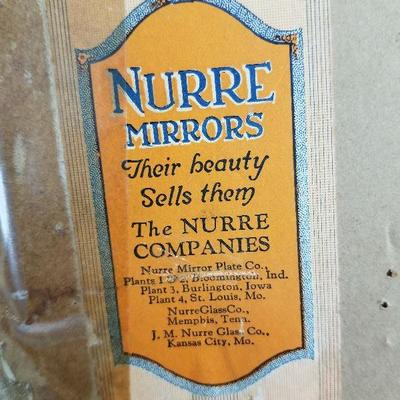 Label of the Nurre Mirror from previous picture Lot # 15  