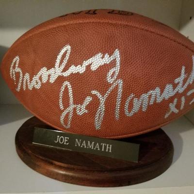 Lot # 164 - $150 Autographed Joe Namath Football  