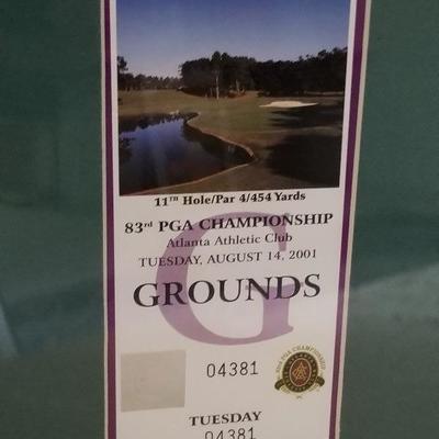 Ticket to 83rd PGA Championship From Lot # 147 (In frame) 