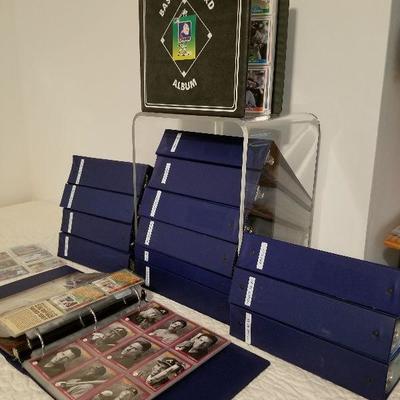 Lot # 225 - (Price to be determined) FIFTEEN Binders of Basketball, Baseball, NBA Finals, Braves Collectible Cards 