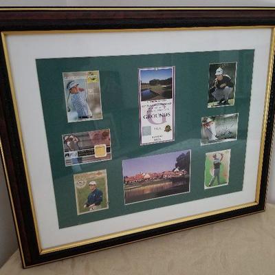 Lot # 147 - $75 Framed Golf Cards & Pictures of 83rd PGA Championship with David Toms 