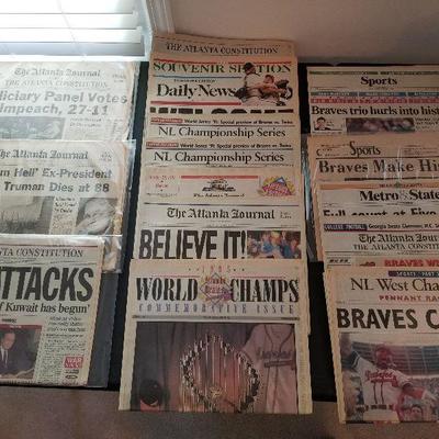 Lot # 99 - $50 Seventeen pieces of Vintage Newspapers (Average $3 per newspaper) 