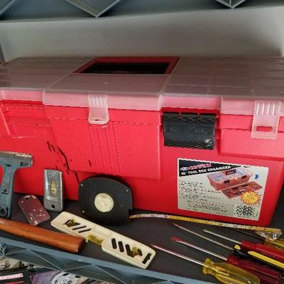 Lot # 248 - $25 - 26" Tool Box & 11 pieces of Assorted Tools 