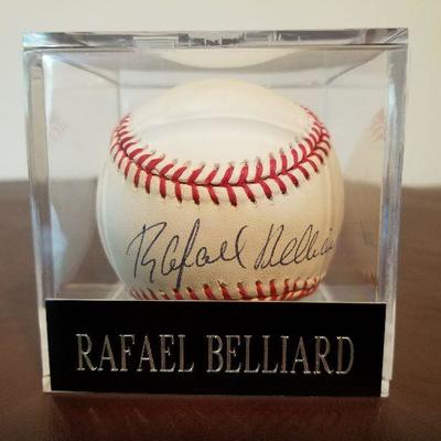 Lot # 214 - $30 Autographed Rafael Belliard Baseball  