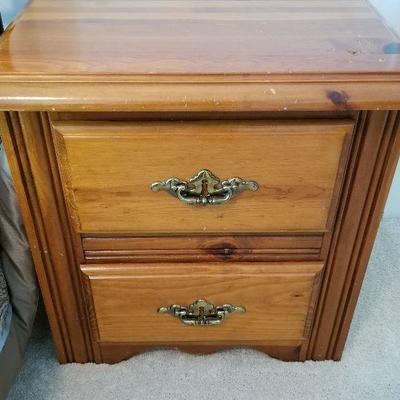 Lot # 120 - $65 SET OF TWO Night Stands (Matches previous picture but this one has slight ding marks on edge)