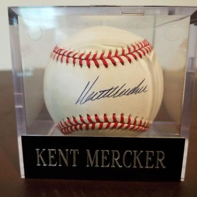 Lot # 207 - $ 25 Autographed Kent Mercker Baseball 