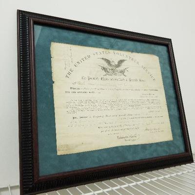 Lot # 154 - $ 500 Civil War Archive, Volunteer Service, Signed by Abraham Lincoln 