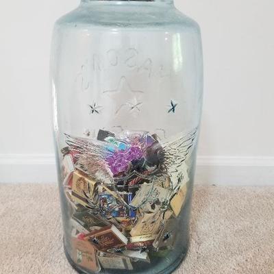 Lot # 107 - $50 Giant Mason Jar with Matchbooks (Back of Mason Jar) Jar is in previous pic