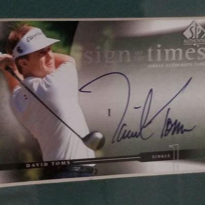 Signed Golf Card David Toms From Lot # 147 (In Frame)
