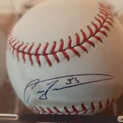 Lot # 200 - $15 Carlos Zambrano #38 Autographed baseball  