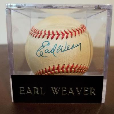Lot # 210 - $25 Autographed Earl Weaver Baseball  