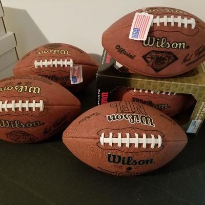 Lot # 162 - $200 FIVE NFL Footballs