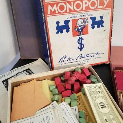 Vintage Monopoly Games (close up pic) of previous picture LOT # 32  