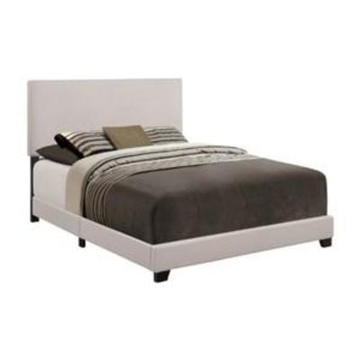 Crown Mark Upholstered Panel Bed in Stone Khaki, Twin