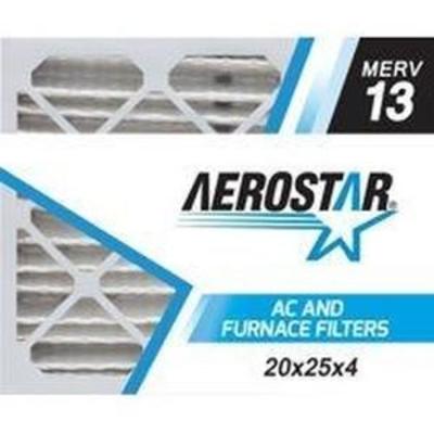 (6) Aerostar 20x25x4 Pleated Air Filters, Merv 13, Dented