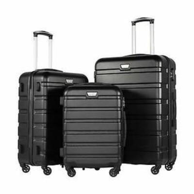 Coolie Luggage 3-Piece Set Suitcase Lightweight, Grey