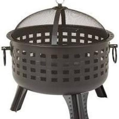 Amazonbasics Steel Lattice Fire Pit 60 Cm 23.p5 Inches, Appears Used