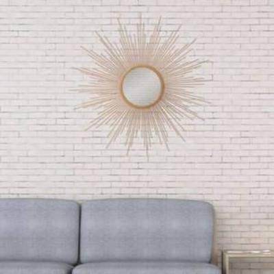 30 Sunburst Wall Accent Mirror Gold - Patton Wall Decor