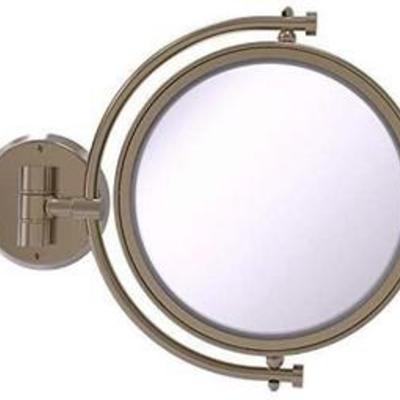 Allied Brass WM-43X 8 Inch Wall Mounted 3X Magnification Make-Up Mirror, Antique Pewter