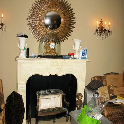 Fireplace Mantle cover with alabaster top BUY IT NOW $ 125.00 Sold
Syroco wall mirror  BUY IT NOW $ 32.00 Sold