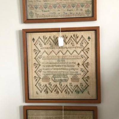 Antique samplers $225 each
3 available