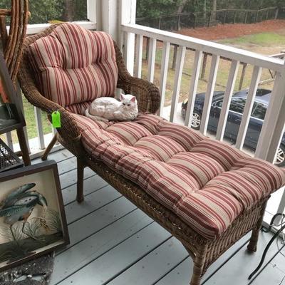 Wicker chaise $75
one SOLD
1 available