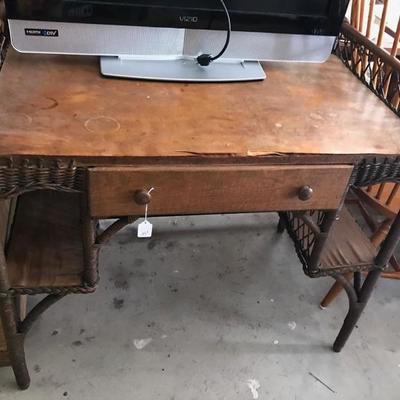 Wicker desk $150