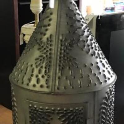 Metal lantern lamp $35