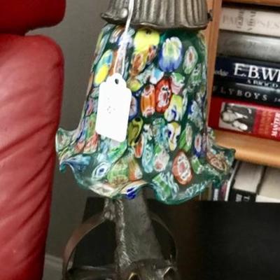 Bronze cat lamp $125