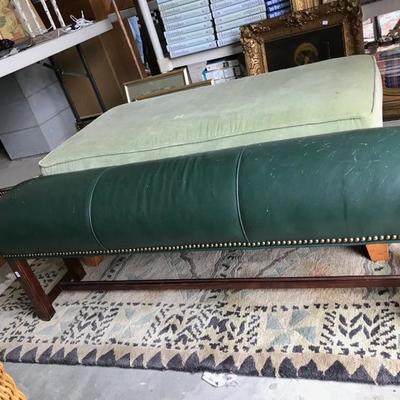 Green leather bench $25 SOLD
Green mid-century bench $65
