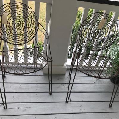 Circular design iron chair $75
2 available