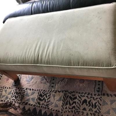 Green mid-century bench $65