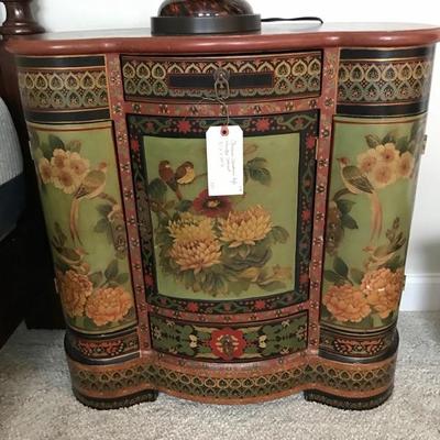 Chinese Cloisonne style painted cabinet $275
