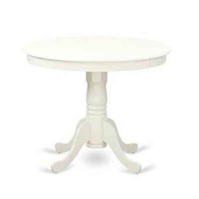 ANT-LWH-TP Antique Table 36 Round with Linen White