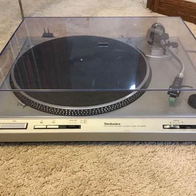Technics Turntable and Albums