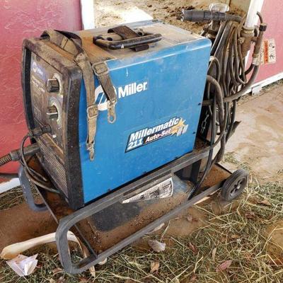 3527: Miller Millermatic 211 Auto-Set Welder
Includes Tank and cart

