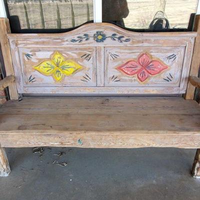 5020: Decorative Wooden Bench
Measures approx 69"x 27" x 47"