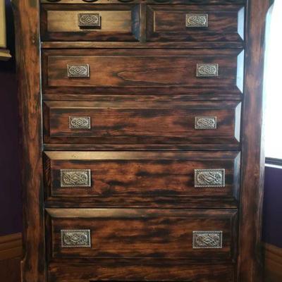 9002: Wooden 6-Drawer Dresser
Measures approx 45" x 19" x 55"