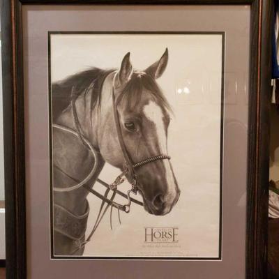 Framed "America's Horse in Art" Artwork
Measures approx 37" x 31"