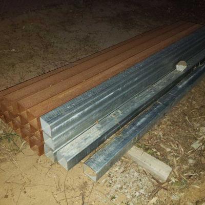 4321: 18 Pieces of Square Tubing
All measure approximately 8' x 4" x 4"