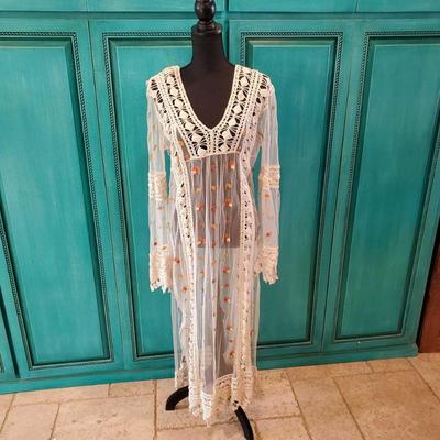 Free People Shear and Crochet Dress size Large
Size Large