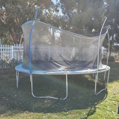10001" Trampoline with Encloser
Measures approx 15'x3'