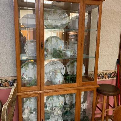 dual lighted display cabinet 